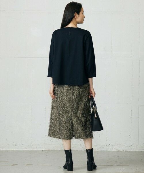 L size ONWARD(大きいサイズ) / エルサイズオンワード カットソー | クリアコットンポンチタックジャージ カットソー | 詳細15