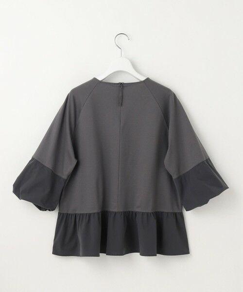 L size ONWARD(大きいサイズ) / エルサイズオンワード カットソー | クリアコットンポンチペプラム カットソー | 詳細10