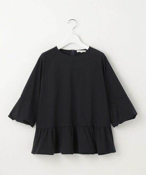 L size ONWARD(大きいサイズ) / エルサイズオンワード カットソー | クリアコットンポンチペプラム カットソー | 詳細15