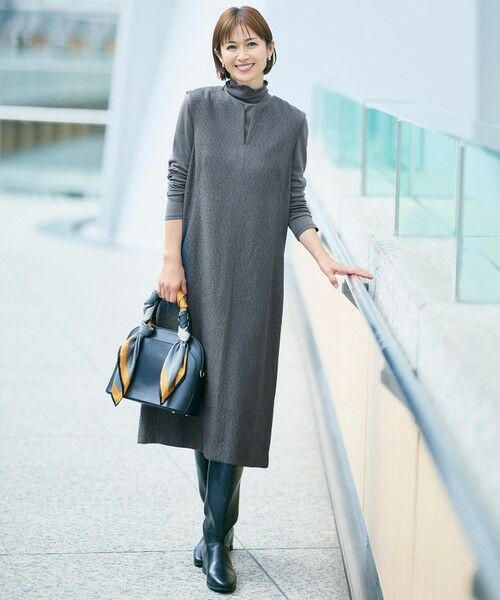 L size ONWARD(大きいサイズ) / エルサイズオンワード カットソー | 【SHIHOさん着用】シアーツイストインナー トップス | 詳細13