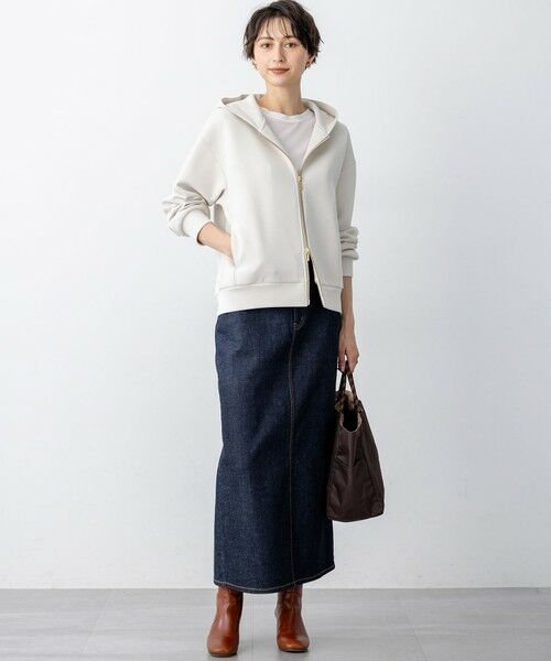 L size ONWARD(大きいサイズ) / エルサイズオンワード パーカー | 【洗える】コットンエアーダンボール コクーン フーディー | 詳細6