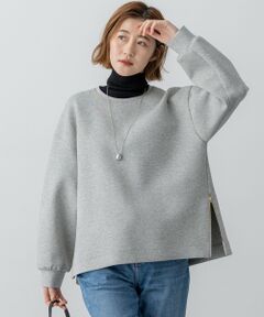 【VERY掲載/洗える】コットンエアーダンボール サイドジップ カットソー