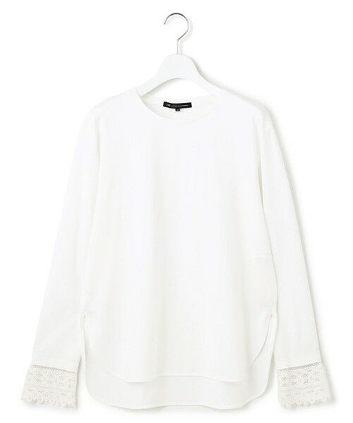 L size ONWARD(大きいサイズ) / エルサイズオンワード カットソー | 【洗える】ナチュラルコットンベア レースレイヤード カットソー | 詳細18