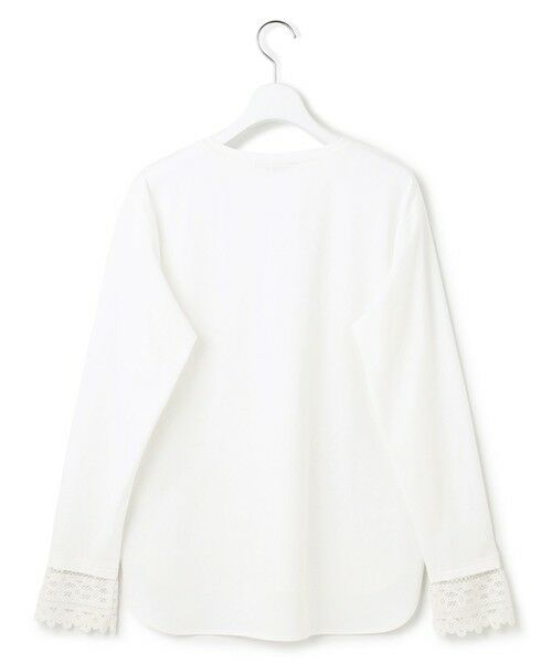 L size ONWARD(大きいサイズ) / エルサイズオンワード カットソー | 【洗える】ナチュラルコットンベア レースレイヤード カットソー | 詳細19