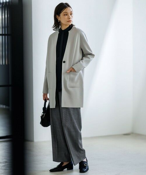L size ONWARD(大きいサイズ) / エルサイズオンワード カーディガン・ボレロ | 【洗える】 アセテートミラノ ロングカーディガン | 詳細7