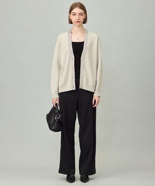 L size ONWARD(大きいサイズ) / エルサイズオンワード カーディガン・ボレロ | 【洗える】 ウールテンセルミニブークレ カーディガン | 詳細1