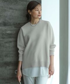 L size ONWARD(大きいサイズ) / エルサイズオンワード ニット・セーター | 【洗える】 シンセティックダブルフェイス ニットプルオーバー