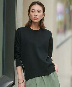 L size ONWARD(大きいサイズ) / エルサイズオンワード ニット・セーター | 【洗える】 シンセティックダブルフェイス ニットプルオーバー