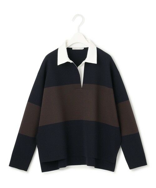 L size ONWARD(大きいサイズ) / エルサイズオンワード ニット・セーター | 【洗える】 シンセティックダブルフェイス ラガーニットプルオーバー | 詳細10