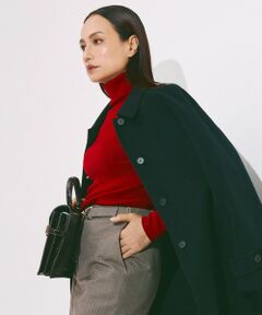 L size ONWARD(大きいサイズ) / エルサイズオンワード ニット・セーター | 【新色追加】エクストラファインメリノリブ タートルネックプルオーバー