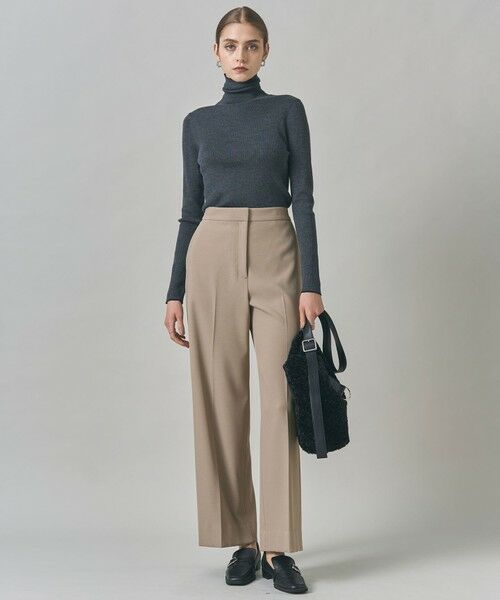 L size ONWARD(大きいサイズ) / エルサイズオンワード ニット・セーター | 【新色追加】エクストラファインメリノリブ タートルネックプルオーバー | 詳細8