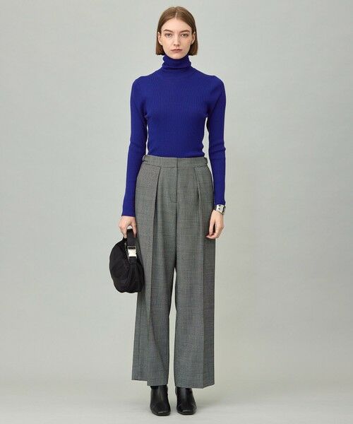 L size ONWARD(大きいサイズ) / エルサイズオンワード ニット・セーター | 【新色追加】エクストラファインメリノリブ タートルネックプルオーバー | 詳細14