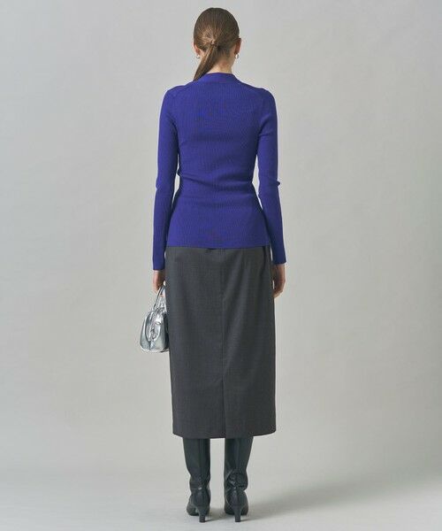 L size ONWARD(大きいサイズ) / エルサイズオンワード ニット・セーター | 【新色追加】 エクストラファインメリノリブ Vネックプルオーバー | 詳細15