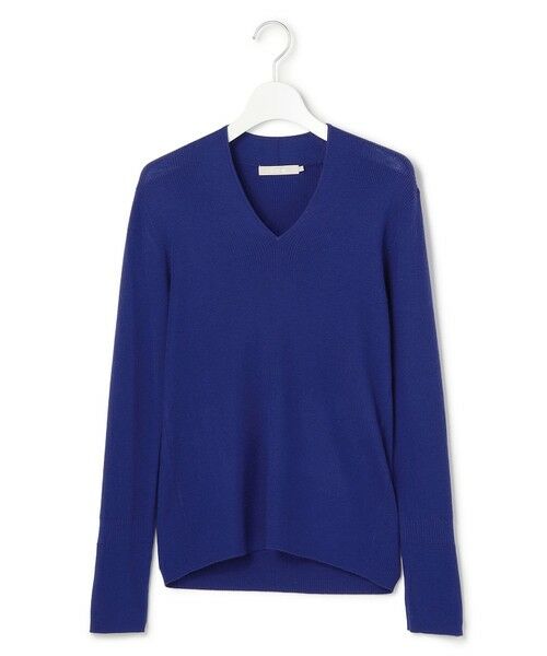 L size ONWARD(大きいサイズ) / エルサイズオンワード ニット・セーター | 【新色追加】 エクストラファインメリノリブ Vネックプルオーバー | 詳細16