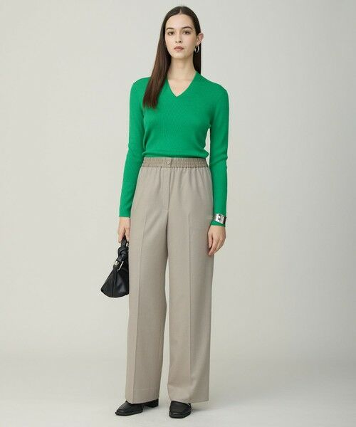 L size ONWARD(大きいサイズ) / エルサイズオンワード ニット・セーター | 【新色追加】 エクストラファインメリノリブ Vネックプルオーバー | 詳細27