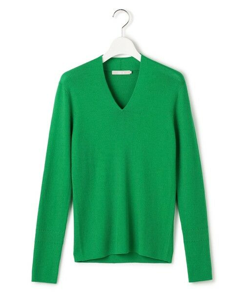 L size ONWARD(大きいサイズ) / エルサイズオンワード ニット・セーター | 【新色追加】 エクストラファインメリノリブ Vネックプルオーバー | 詳細29
