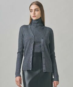 L size ONWARD(大きいサイズ) / エルサイズオンワード カーディガン・ボレロ | 【洗える】 エクストラファインメリノリブ Vネックカーディガン