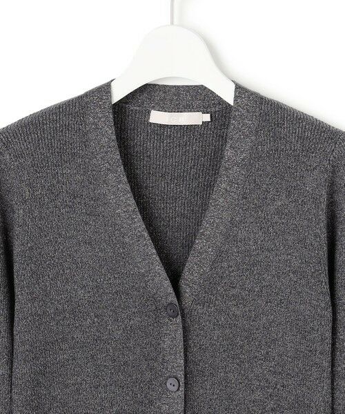 L size ONWARD(大きいサイズ) / エルサイズオンワード カーディガン・ボレロ | 【洗える】 エクストラファインメリノリブ Vネックカーディガン | 詳細5
