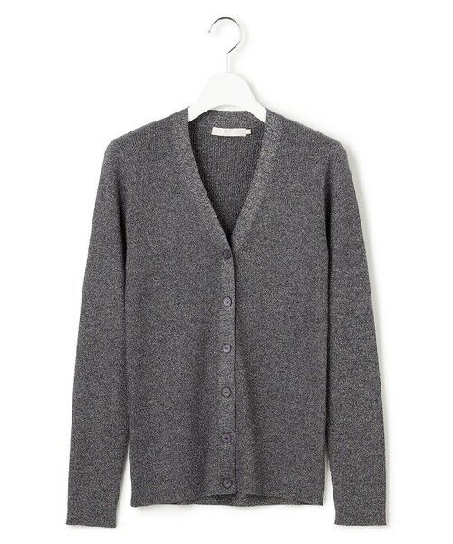 L size ONWARD(大きいサイズ) / エルサイズオンワード カーディガン・ボレロ | 【洗える】 エクストラファインメリノリブ Vネックカーディガン | 詳細3