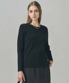 L size ONWARD(大きいサイズ) / エルサイズオンワード ニット・セーター | 【洗える】 エクストラファインメリノ クルーネックプルオーバー