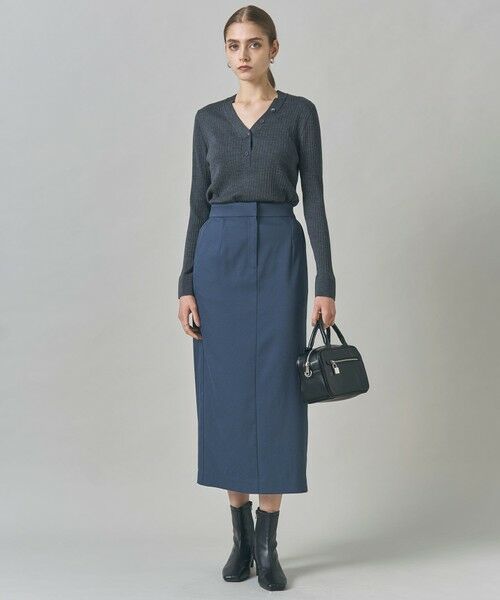 L size ONWARD(大きいサイズ) / エルサイズオンワード ニット・セーター | 【洗える】エクストラファインメリノリブ ヘンリーネック プルオーバー | 詳細1