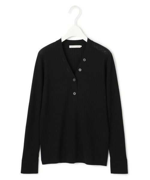 L size ONWARD(大きいサイズ) / エルサイズオンワード ニット・セーター | 【洗える】エクストラファインメリノリブ ヘンリーネック プルオーバー | 詳細12