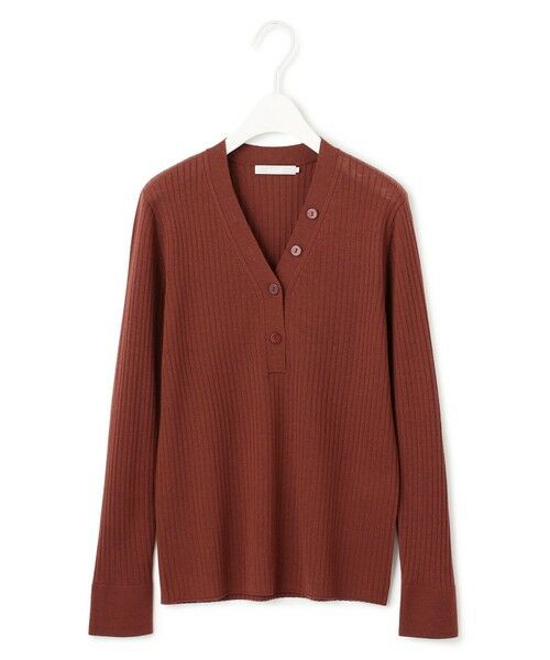 L size ONWARD(大きいサイズ) / エルサイズオンワード ニット・セーター | 【洗える】エクストラファインメリノリブ ヘンリーネック プルオーバー | 詳細15