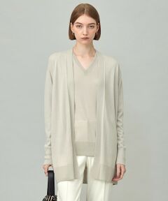 [未使用] iCB オンワード樫山 ONWARD M ロング カーディガン 接触冷感・洗える】PINION ロングカーディガン / ICB
