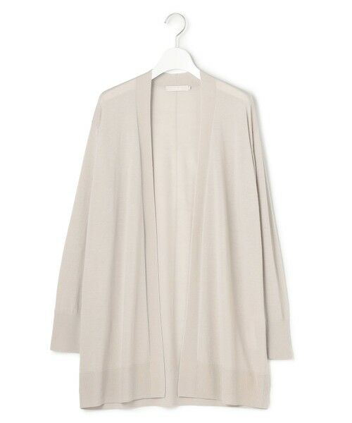 L size ONWARD(大きいサイズ) / エルサイズオンワード カーディガン・ボレロ | 【洗える】コンパクトファインウール ロングカーディガン | 詳細2
