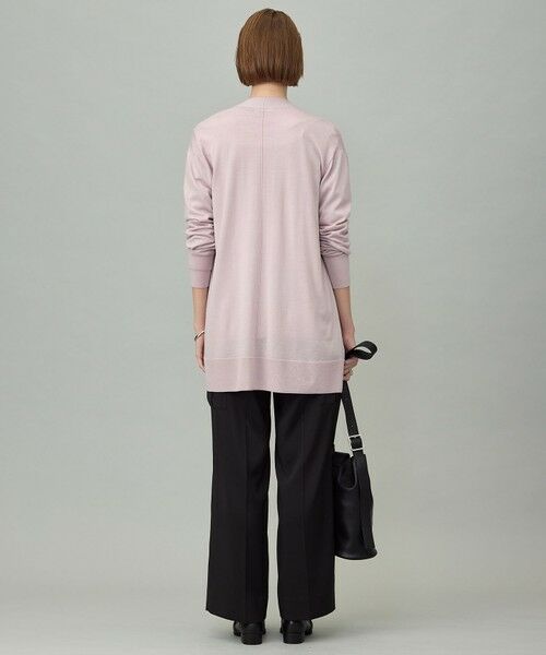 L size ONWARD(大きいサイズ) / エルサイズオンワード カーディガン・ボレロ | 【洗える】コンパクトファインウール ロングカーディガン | 詳細4