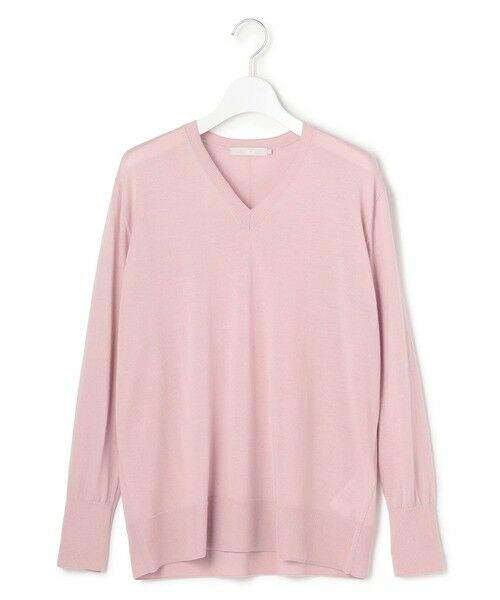 L size ONWARD(大きいサイズ) / エルサイズオンワード ニット・セーター | 【洗える】コンパクトファインウール Vネックニット | 詳細7