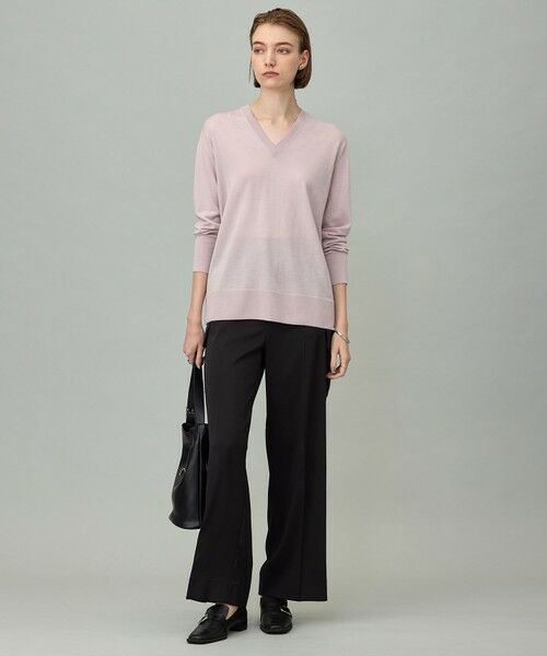 L size ONWARD(大きいサイズ) / エルサイズオンワード ニット・セーター | 【洗える】コンパクトファインウール Vネックニット | 詳細5