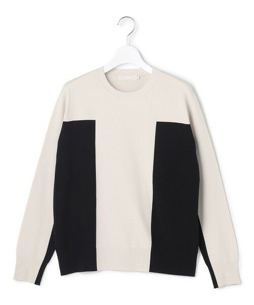 L size ONWARD(大きいサイズ) / エルサイズオンワード ニット・セーター | 【洗える】マットヴィスコースポリエステル ブロッキングニット | 詳細3