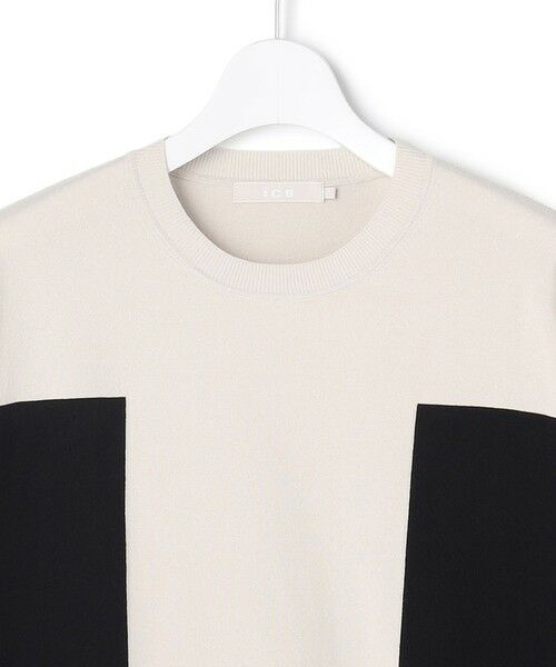 L size ONWARD(大きいサイズ) / エルサイズオンワード ニット・セーター | 【洗える】マットヴィスコースポリエステル ブロッキングニット | 詳細4