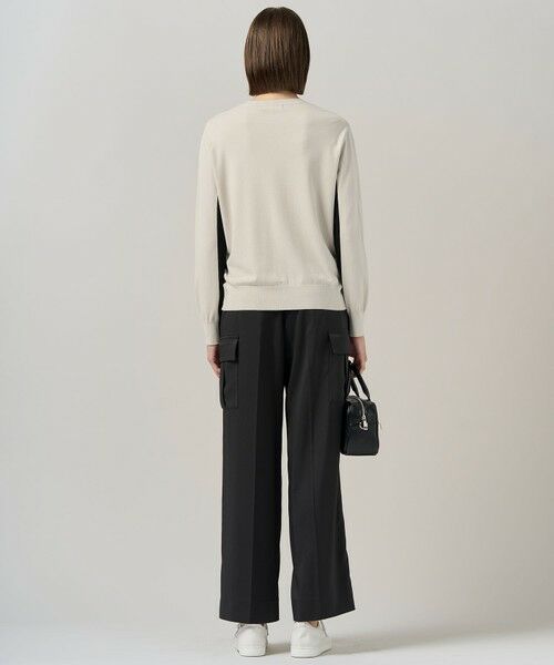 L size ONWARD(大きいサイズ) / エルサイズオンワード ニット・セーター | 【洗える】マットヴィスコースポリエステル ブロッキングニット | 詳細2