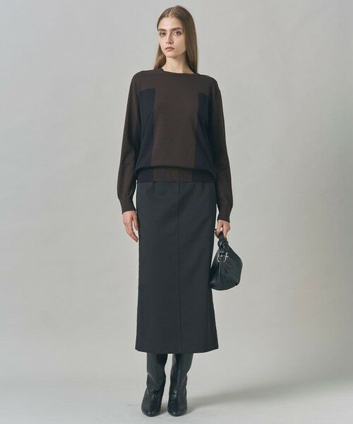 L size ONWARD(大きいサイズ) / エルサイズオンワード ニット・セーター | 【洗える】マットヴィスコースポリエステル ブロッキングニット | 詳細9