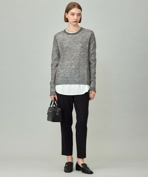 L size ONWARD(大きいサイズ) / エルサイズオンワード ニット・セーター | 【洗える】 シルキーシアーモヘヤ ニットプルオーバー | 詳細1