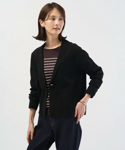 L size ONWARD(大きいサイズ) / エルサイズオンワード ニット・セーター | VIGODA テーラード ニット ジャケット | 詳細12