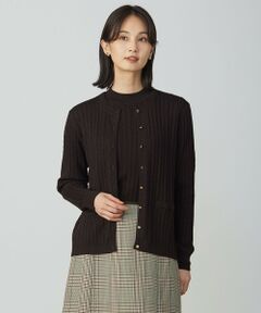 L size ONWARD(大きいサイズ) / エルサイズオンワード カーディガン・ボレロ | KNIT BASIC クルーネック カーディガン