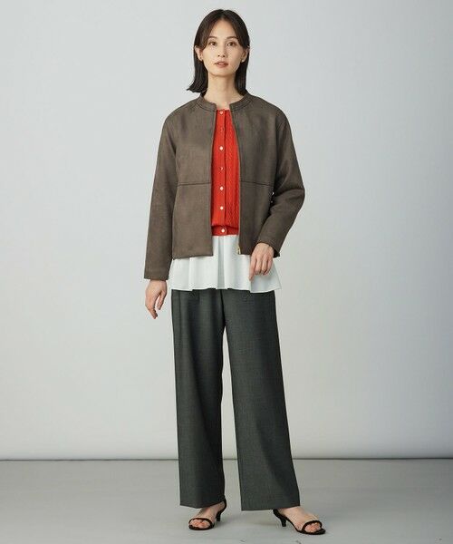 L size ONWARD(大きいサイズ) / エルサイズオンワード カーディガン・ボレロ | KNIT BASIC クルーネック カーディガン | 詳細5