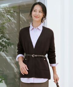 L size ONWARD(大きいサイズ) / エルサイズオンワード カーディガン・ボレロ | KNIT BASIC ロング カーディガン