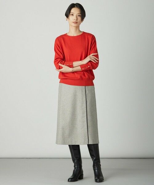 L size ONWARD(大きいサイズ) / エルサイズオンワード ニット・セーター | Cotton Wool ボートネック ニット | 詳細9