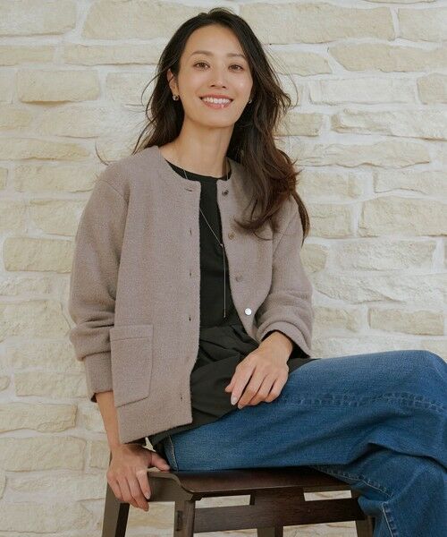 L size ONWARD(大きいサイズ) / エルサイズオンワード カーディガン・ボレロ | BOUCLE ニット アウター | 詳細7