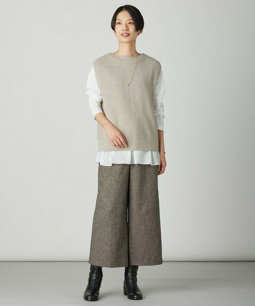 L size ONWARD(大きいサイズ) / エルサイズオンワード ベスト | DRALON MERINO ニット ベスト | 詳細7