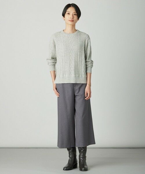 L size ONWARD(大きいサイズ) / エルサイズオンワード ニット・セーター | NEP クルーネック ケーブルニット | 詳細1