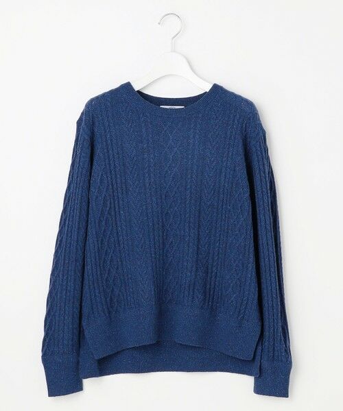 L size ONWARD(大きいサイズ) / エルサイズオンワード ニット・セーター | NEP クルーネック ケーブルニット | 詳細14