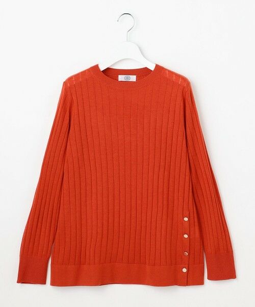 L size ONWARD(大きいサイズ) / エルサイズオンワード ニット・セーター | WORETED WOOL BLEND クルーネック ニット | 詳細3