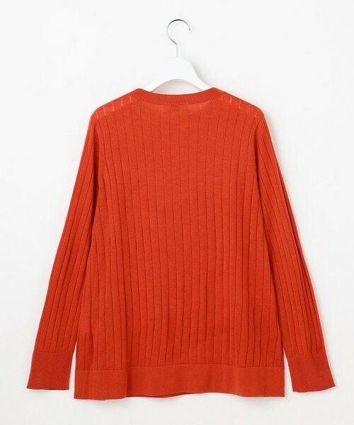 L size ONWARD(大きいサイズ) / エルサイズオンワード ニット・セーター | WORETED WOOL BLEND クルーネック ニット | 詳細4