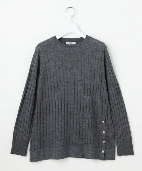 L size ONWARD(大きいサイズ) / エルサイズオンワード ニット・セーター | WORETED WOOL BLEND クルーネック ニット | 詳細12
