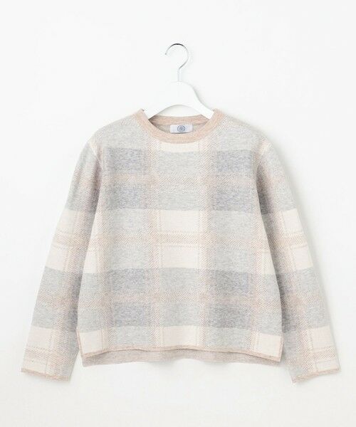 L size ONWARD(大きいサイズ) / エルサイズオンワード ニット・セーター | Wooly Stretch Plaid ニット | 詳細4